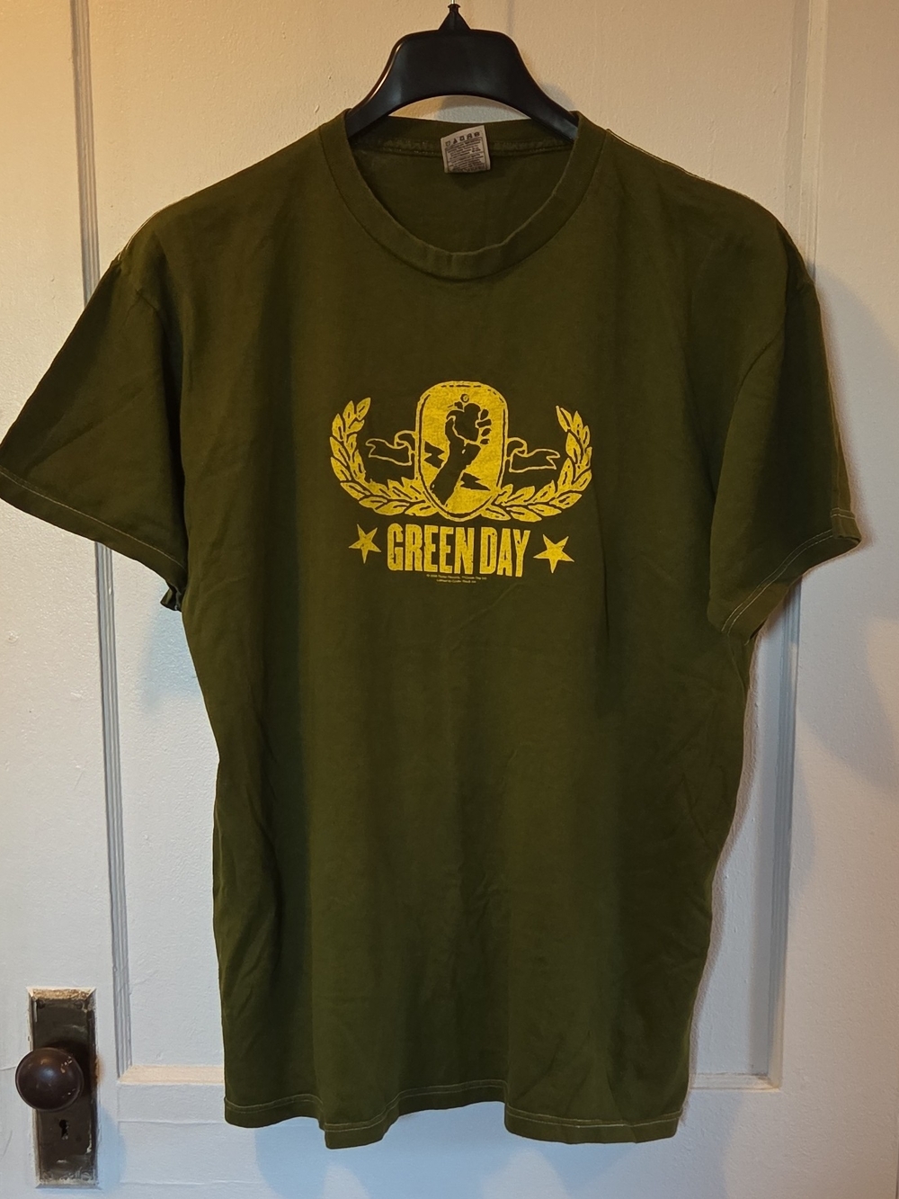 Vintage Y2K Green Day American Idiot 2005 Tour T-Shirt Olive Green XL